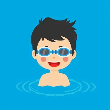 Stock Vector Kids Having Fun Swimming Stock Illustration