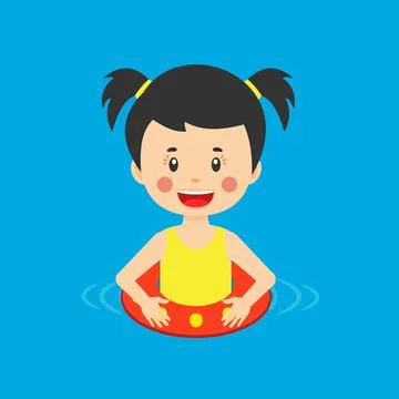 Stock Vector Kids Having Fun Swimming  Stock Illustration