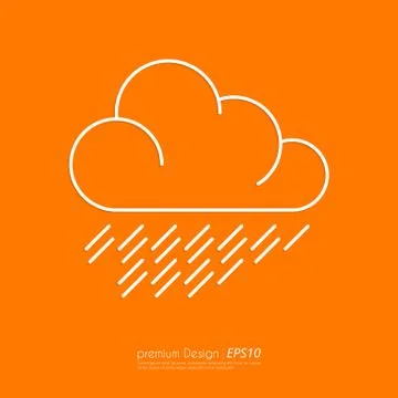 Stock Vector Linear icon cloud. Stock Illustration