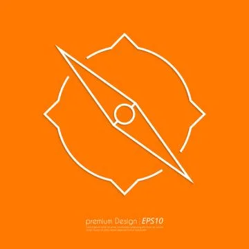 Stock Vector Linear icon compass Stock Illustration