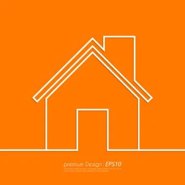 Stock Vector Linear icon house Stock Illustration