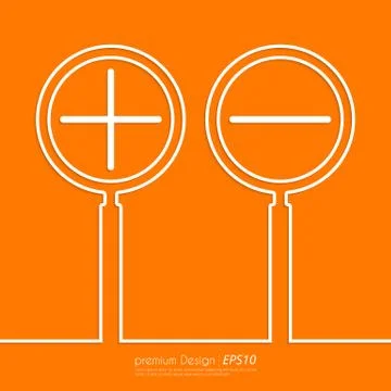 Stock Vector Linear icon increase and decrease Stock Illustration