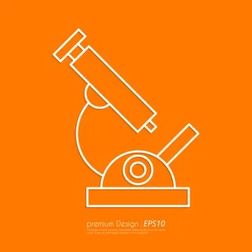 Stock Vector Linear icon microscope Stock Illustration