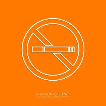 Stock Vector Linear icon no smoking Stock-Illustration