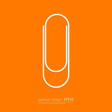 Stock Vector Linear icon paperclip Illustrazione stock