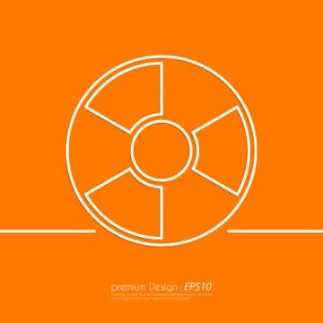 Stock Vector Linear icon radiation Stock Illustration