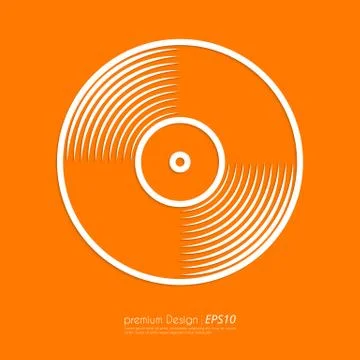 Stock Vector Linear icon vinyl Stock Illustration