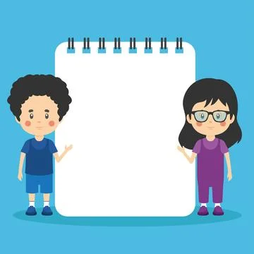 Stock Vector Paper Template with Children Stock Illustration