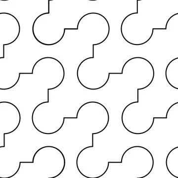 Stock vector seamless pattern of black intersecting lines isolated on white Stock-Illustration