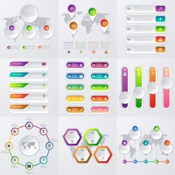 Stock Vector set of infographics 스톡 일러스트