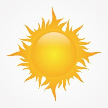 Stock vector simple sun with shining gradation for element design on the wh.. Stock-Illustration