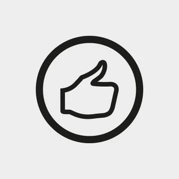 Stock vector thumbs up icon vector like icon social network vector icon for app Stock Illustration