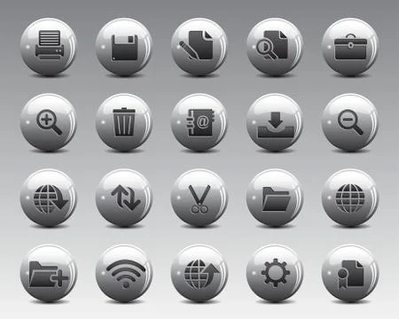 Stock Vector web and office icons in high resolution. Stock Illustration
