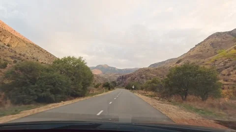Stock video 4K Point of View Hyperlapse Time-lapse of car driving pass cany.. Stock Footage 295344633