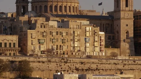 The Architecture in Valletta Stock Footage 74925352