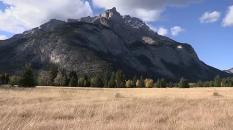 Canada: Fields and Mountains Stock Footage 8853016