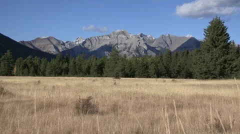 Canada: Fields and Mountains Stock Footage 8853019