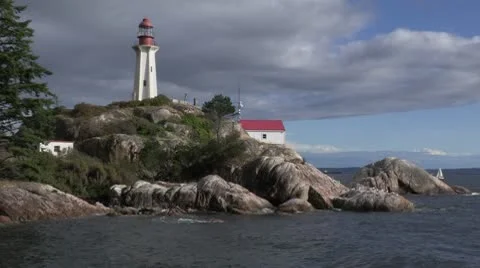 Canada: Lighthouse at Light House Park Stock Footage 8852986