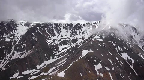Stock Video Footage Alpine Flying Knobby mountain range creases Stock Footage 40468141
