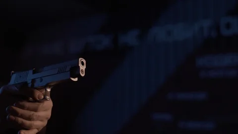 Stock video footage firearm shot from a pistol Stock Footage