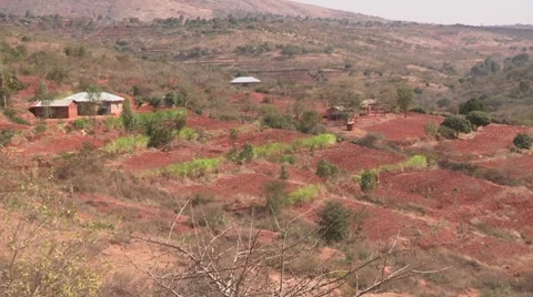 Kenya: Terraced Fields,  Ready for Planting Stock Footage 8805053
