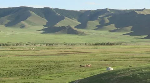 Mongolia: Steppes of Mongolia Stock Footage 8959876