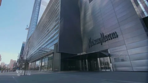 Stock Video Neiman Marcus store and The Vessel Hudson Yards Empty Coronavirus Stock Footage