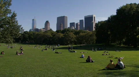 Stock Video of New York City: Relaxing in Central Park Stock Footage