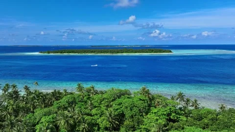 Two Islands close by in the Maldives Stock Footage 249626714