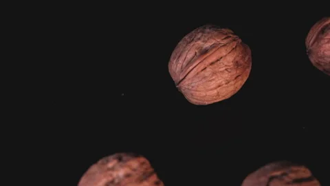 Walnuts in the dark Stock Footage 147635414