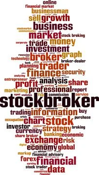 Stockbroker word cloud Stock Illustration