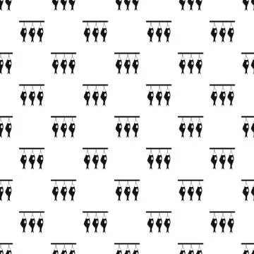 Stockfish hanging on a rope pattern, simple style イラスト素材