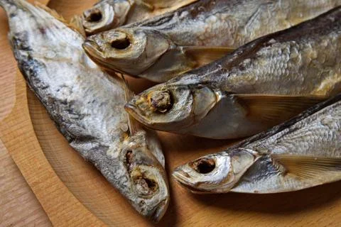 Stockfish. Sabrefish on the table. Stock Photos