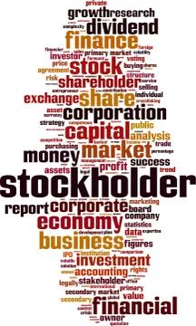 Stockholder word cloud Stock Illustration