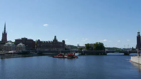Stockholm -  Bridge Stock Footage 68491187