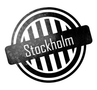 Stockholm - Button, stamp Stock Illustration