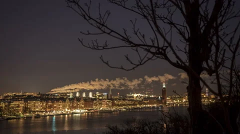Stockholm Cityscape time-lapse winter Vidéo 59135085