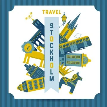 Stockholm Design Elements. Illustrazione stock