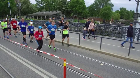 Stockholm Marathon 2017 Stock Footage 76251496