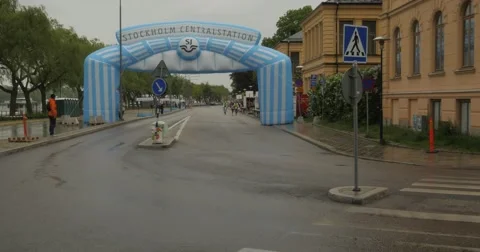 Stockholm maraton Stock Footage 50544052