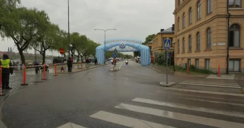 Stockholm maraton Video stock 50570080