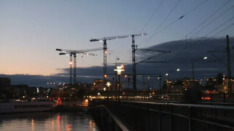 Stockholm by night Stock Footage 397441