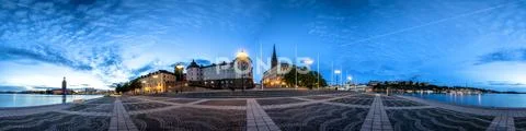 Stockholm Old Town Skyline in Gamla Stan Stock Photos