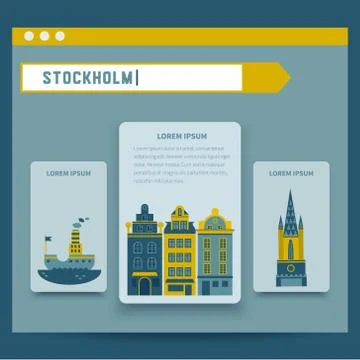Stockholm set of elements for design Stock Illustration