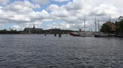 Stockholm sightseeing boat 스톡 동영상 44154878