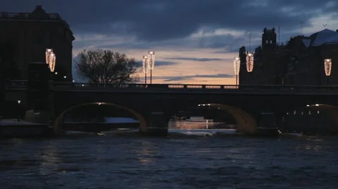 Stockholm Sunset Stock Footage 48440388
