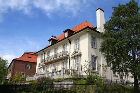 Stockholm, Sweden. Old villa dating from 1913, currently a Bristish embassy.  Stock Photos