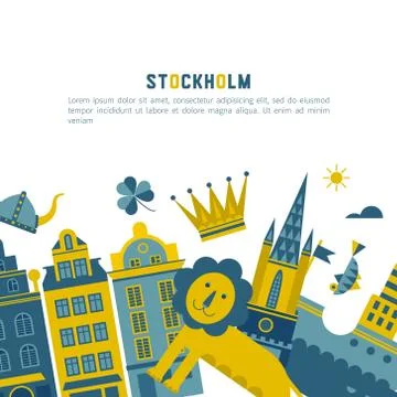 Stockholm vector design template Stock Illustration