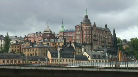 Stockholm view (timelapse) Stock Footage 490788
