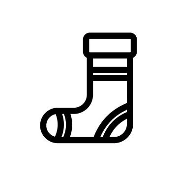 Stocking Icon for Holiday Gift Decoration and Winter Seasonal Celebration Design Stock Illustration